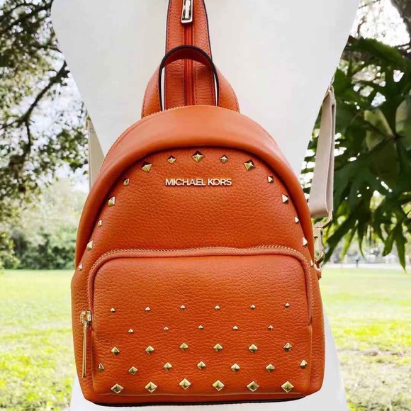 Michael Kors Convertible Backpack studded orange - Picture 9 of 12